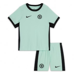 Chelsea kläder Barn 2023-24 Tredje Tröja Kortärmad (+ korta byxor)